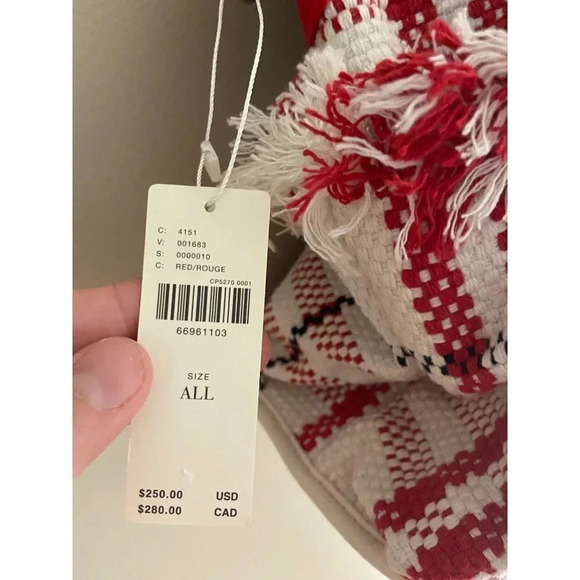 Anthropologie NWT Love Binetti Plaid Woven Tote Bag Large - Picture 3 of 9